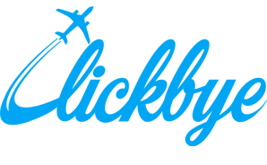 Blue Clickbye Logo - Travel according to your budget